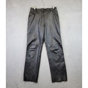 Xpert Performance Gear Leather Pants Women's Size‎ 12 Black Cowhide Biker Moto